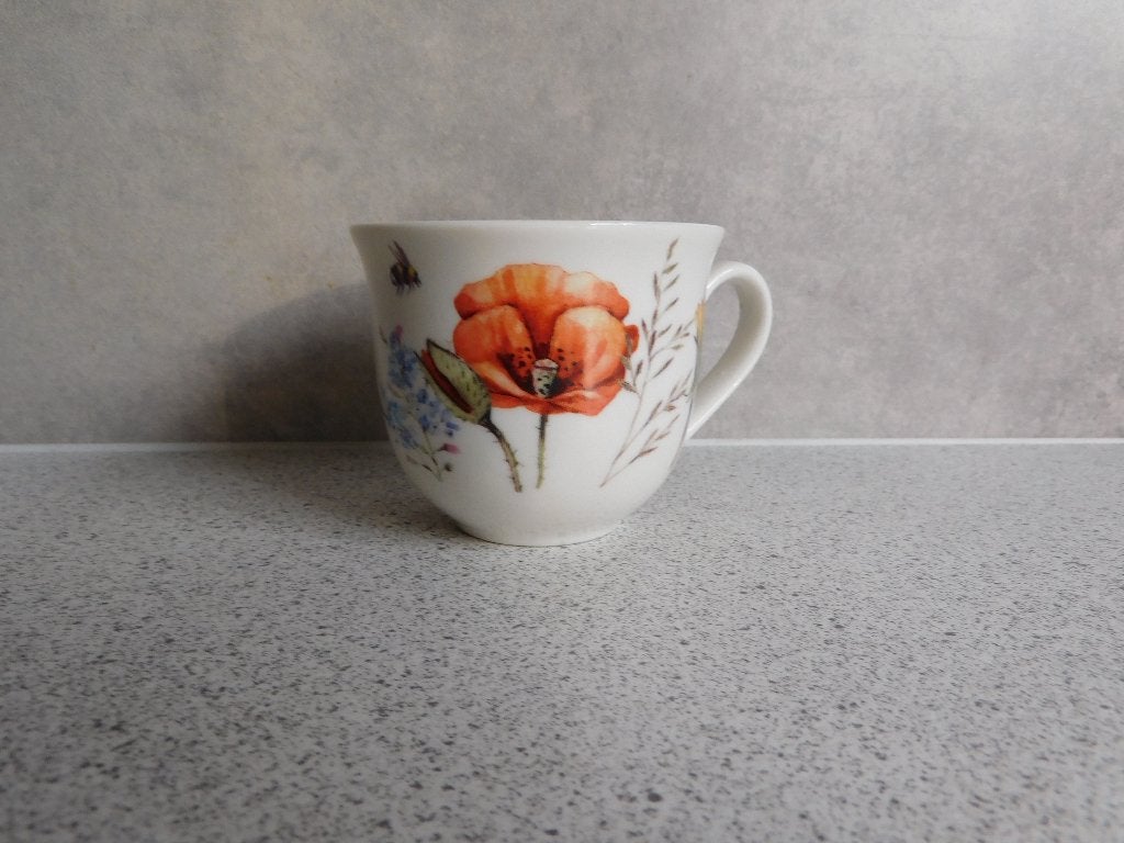 Kopje Flowers of the field JET by ter Steege, Huis en Inrichting, Keuken | Servies, Ophalen of Verzenden, Zo goed als nieuw, Overige stijlen