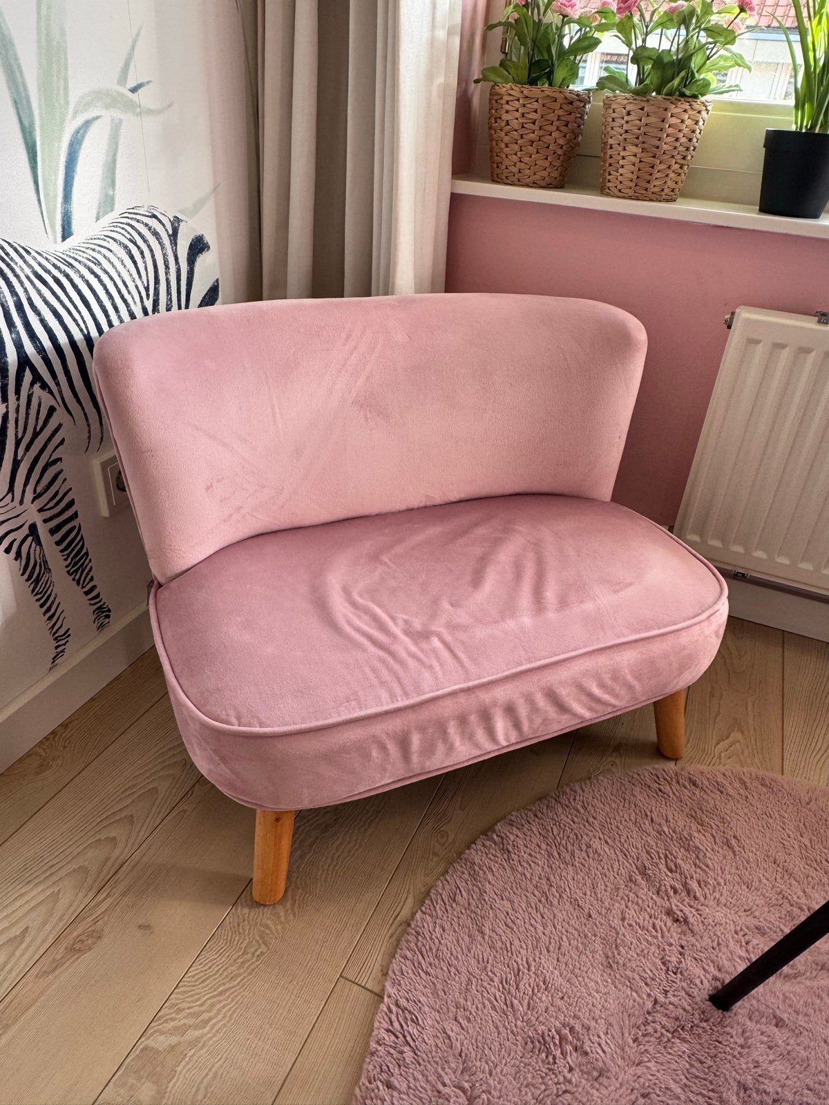Roze bankje en fauteuil - kinder maatje, Kinderen en Baby's, Ophalen, Gebruikt, Minder dan 140 cm, Minder dan 70 cm