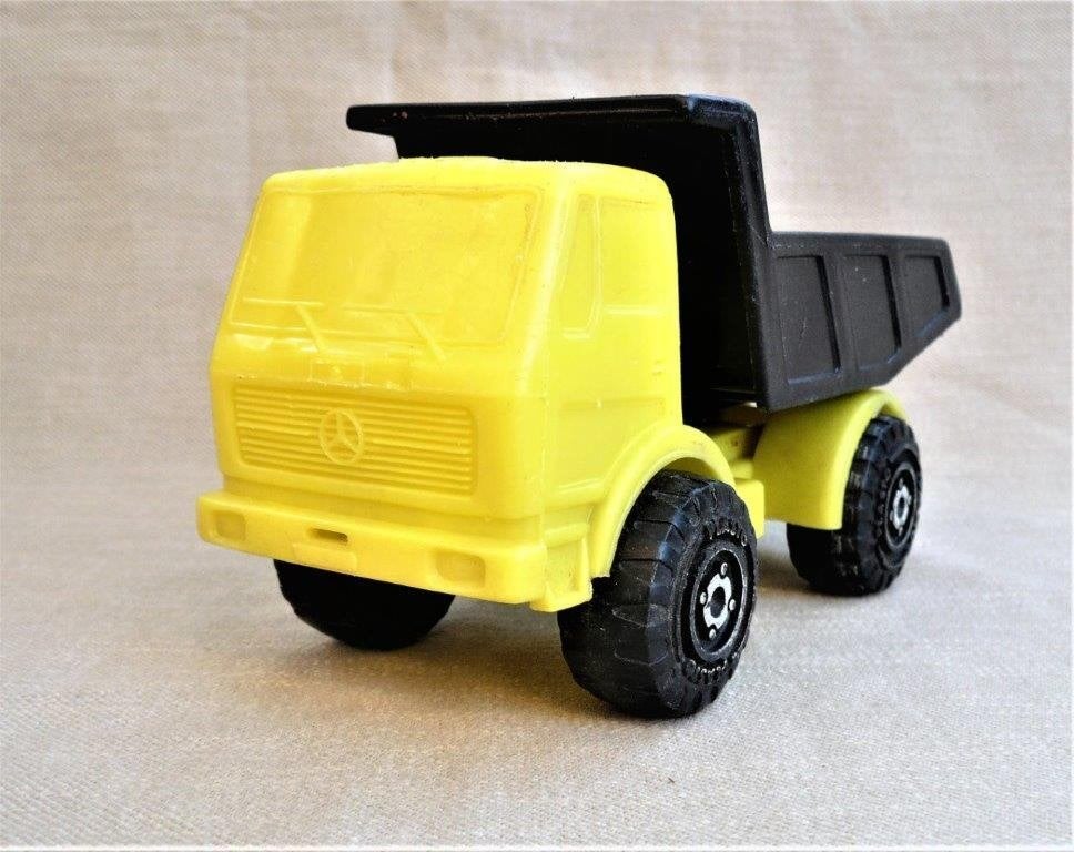 Plasto Finland Mercedes SK1922 kiepwagen 1985, Antiek en Kunst, Antiek | Speelgoed, Ophalen of Verzenden