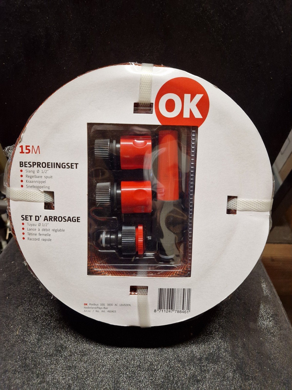 Tuinslang met koppelingen, Ophalen, Tuinslang