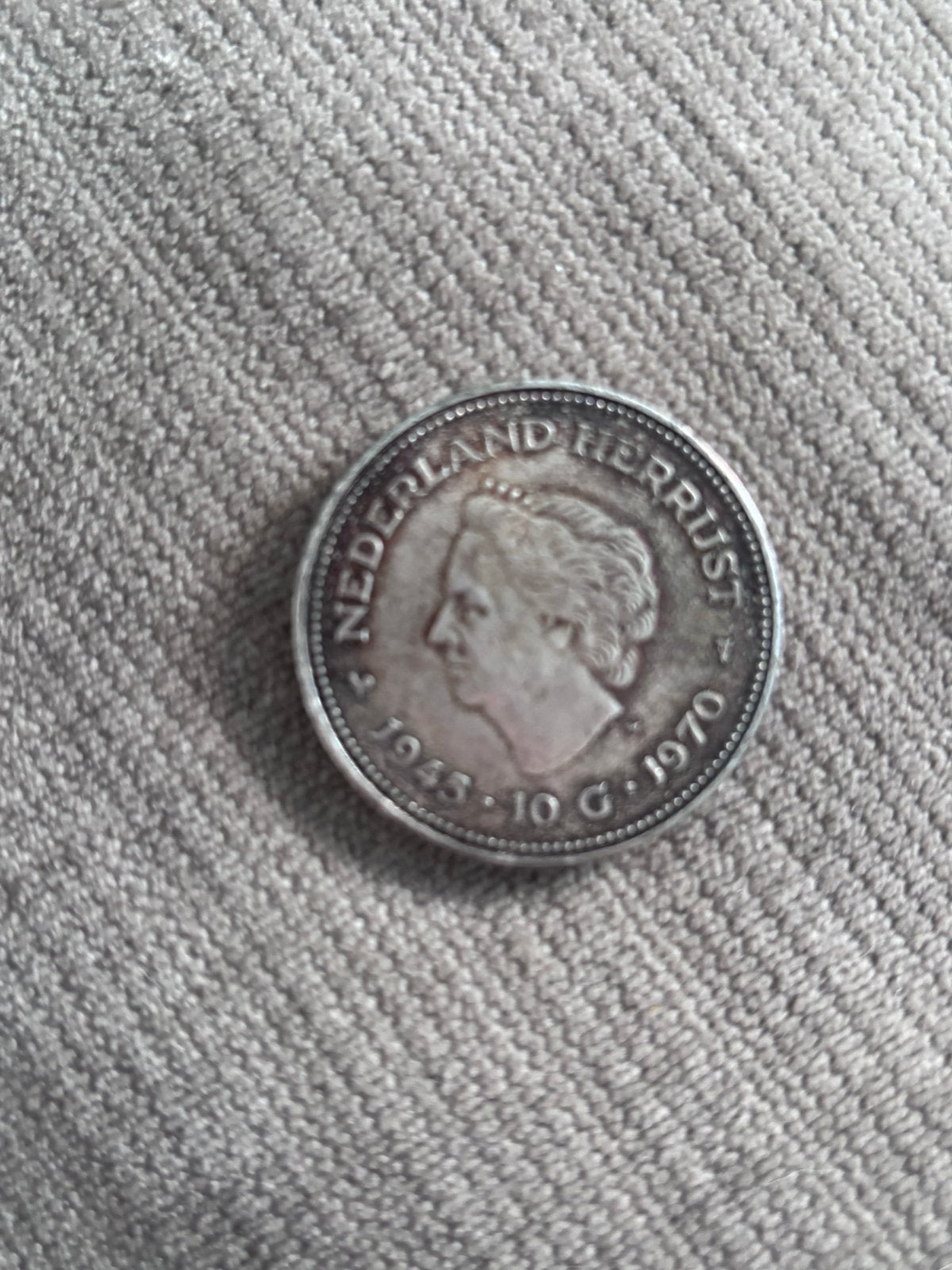 Zilveren 10 Gulden Munt Koningin Juliana 1970, Koningin Juliana, Zilver, Ophalen of Verzenden, Losse munt