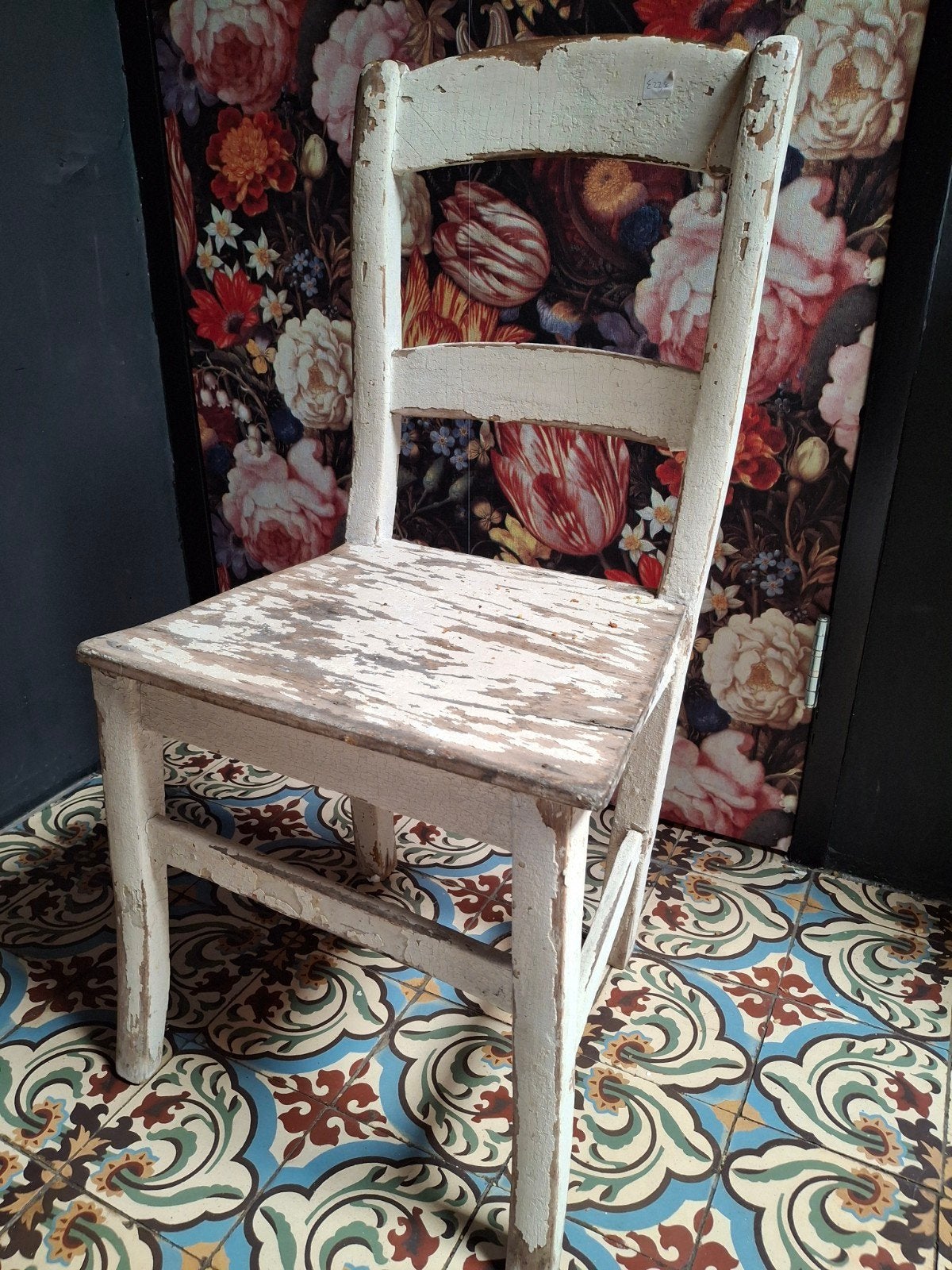 Oud houten stoeltje eetkamerstoel stoel brocante, Ophalen