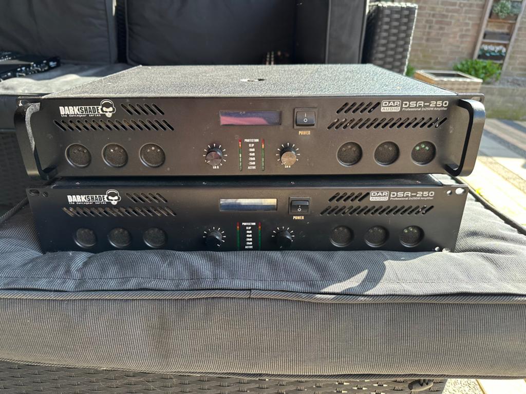 2x DAP Audio DSA-250, Ophalen of Verzenden, Zo goed als nieuw, Minder dan 500 watt