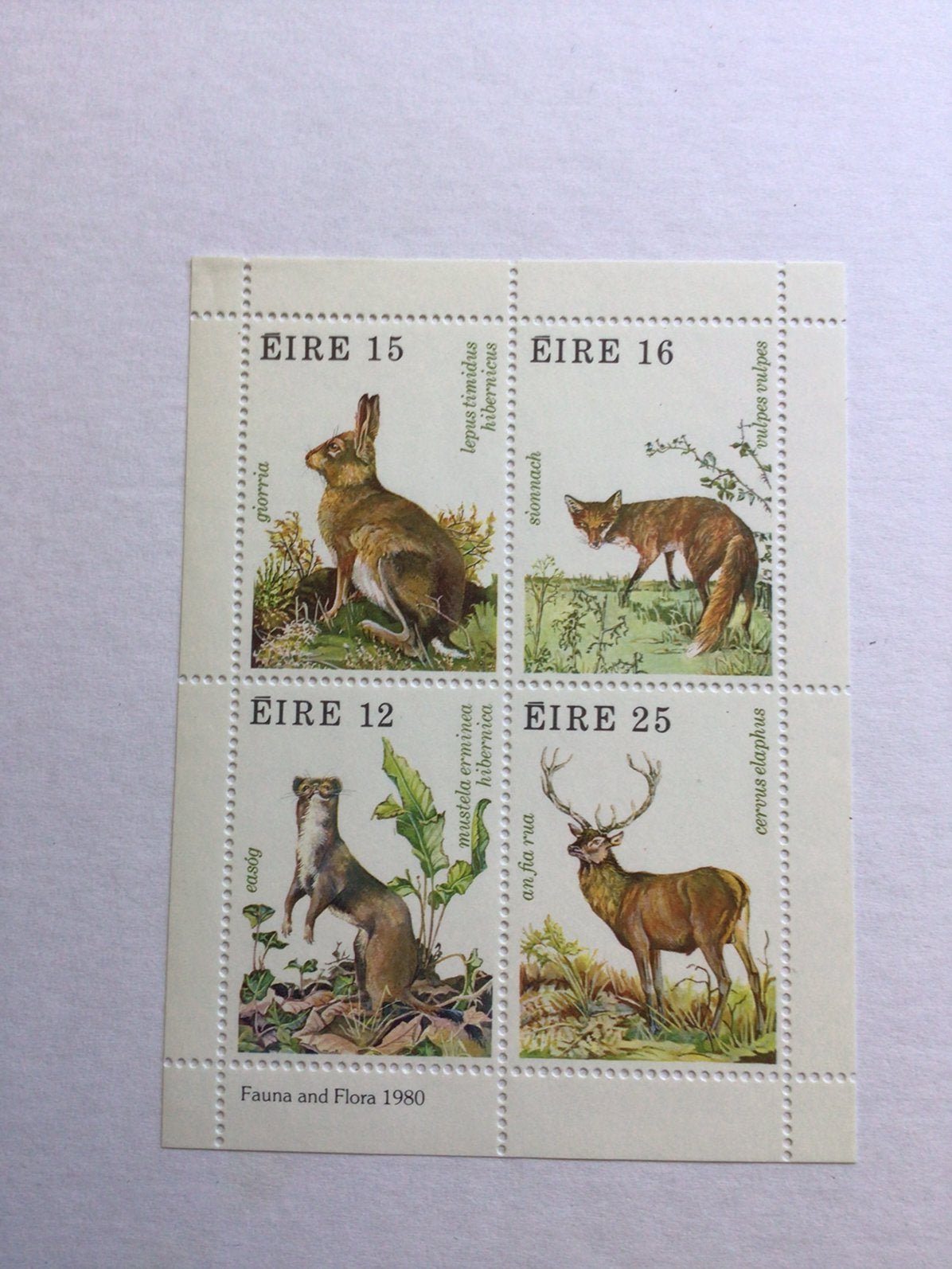Dieren blokje Ierland 1980, Ophalen of Verzenden, Postfris, Dier of Natuur