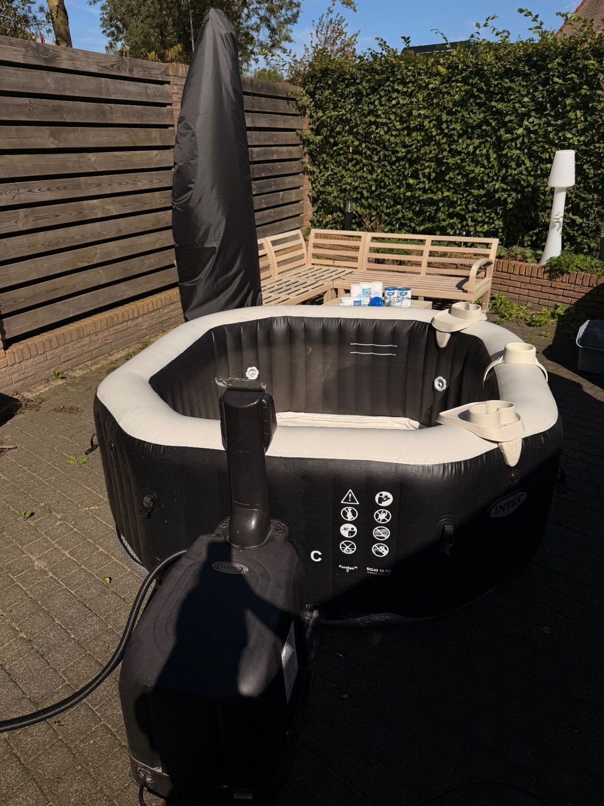 Intex PureSpa Opblaasbare Jacuzzi met Accessoires, Ophalen, Gebruikt, 200 tot 300 cm, Opblaaszwembad