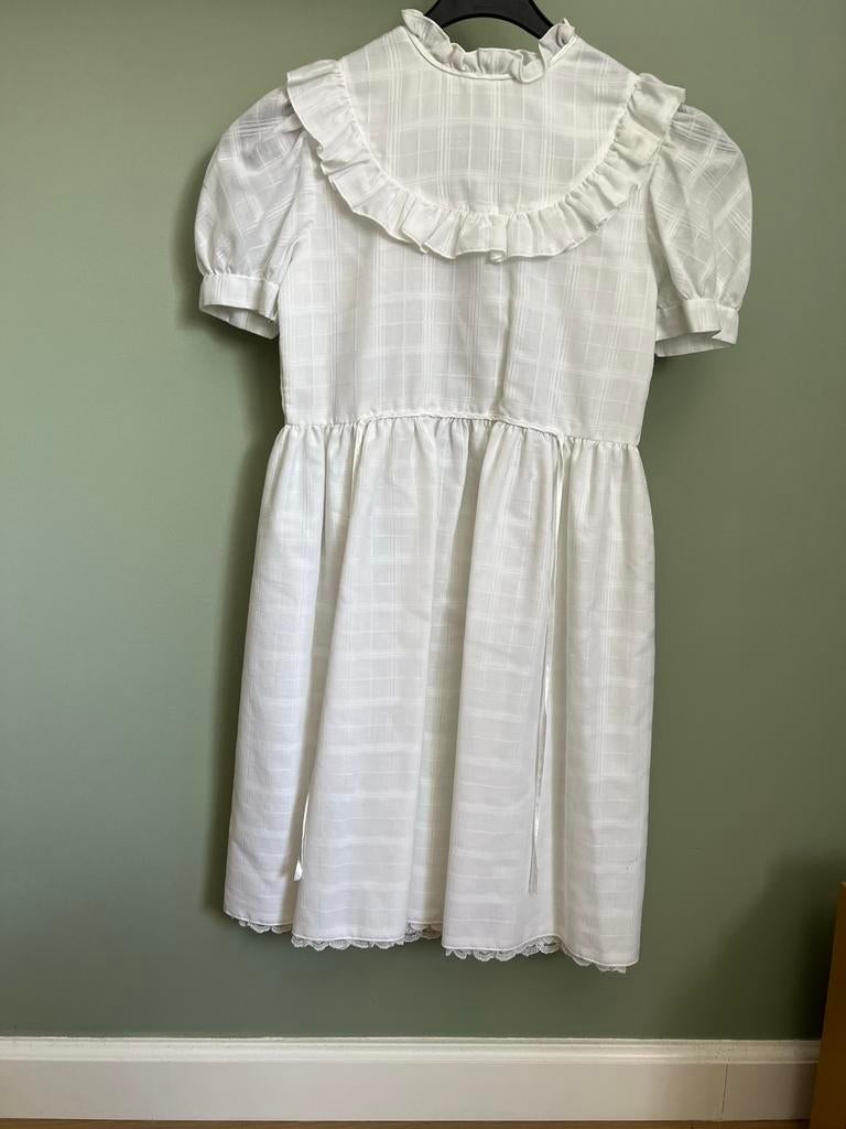 Witte jurk bruidsmeisje of toneel jurk kindermaat, Ophalen of Verzenden, Gebruikt, Meisje, Jurk of Rok