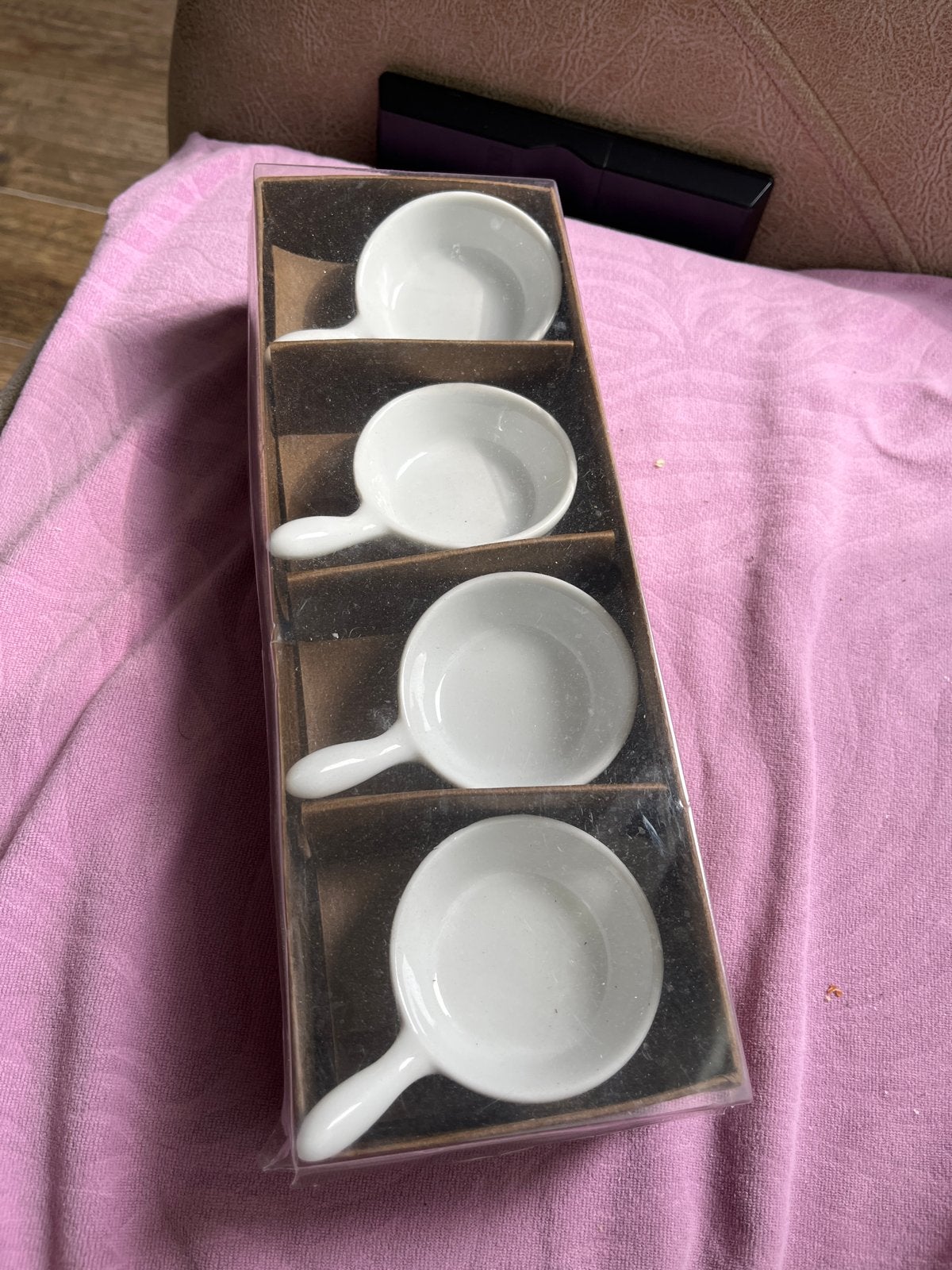 Set van 4 mini-pannetjes/schaaltjes van keramiek, Ophalen, Overige typen, Nieuw, Steen/keramiek