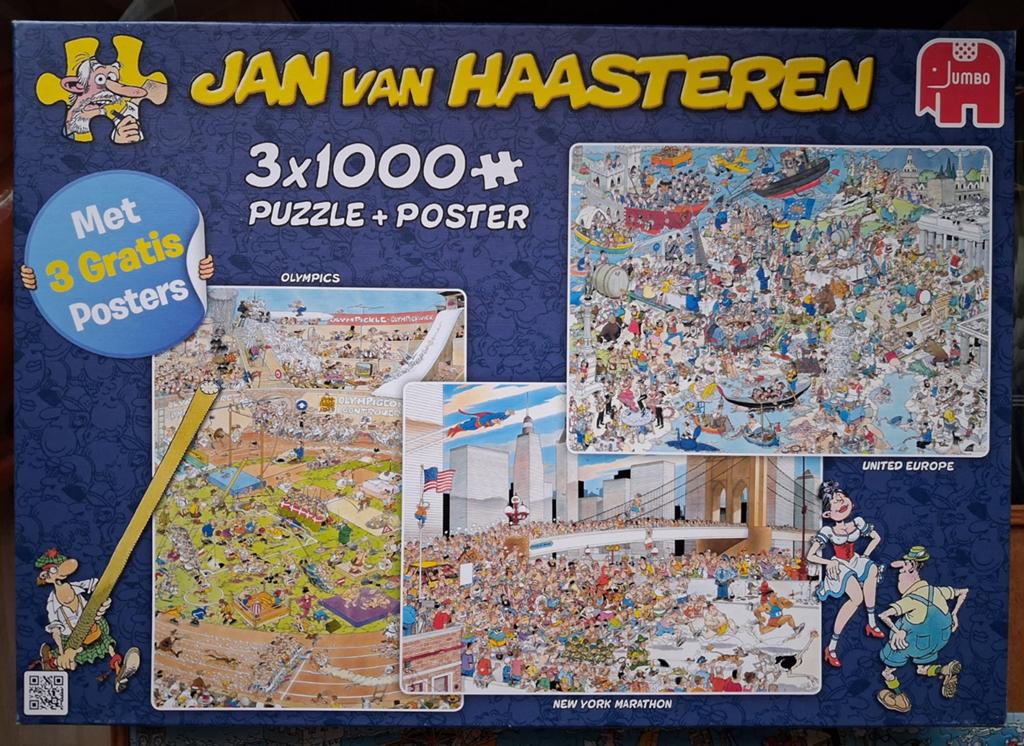 Jan van Haasteren 3x 1000 stukjes in 1 doos., Ophalen of Verzenden