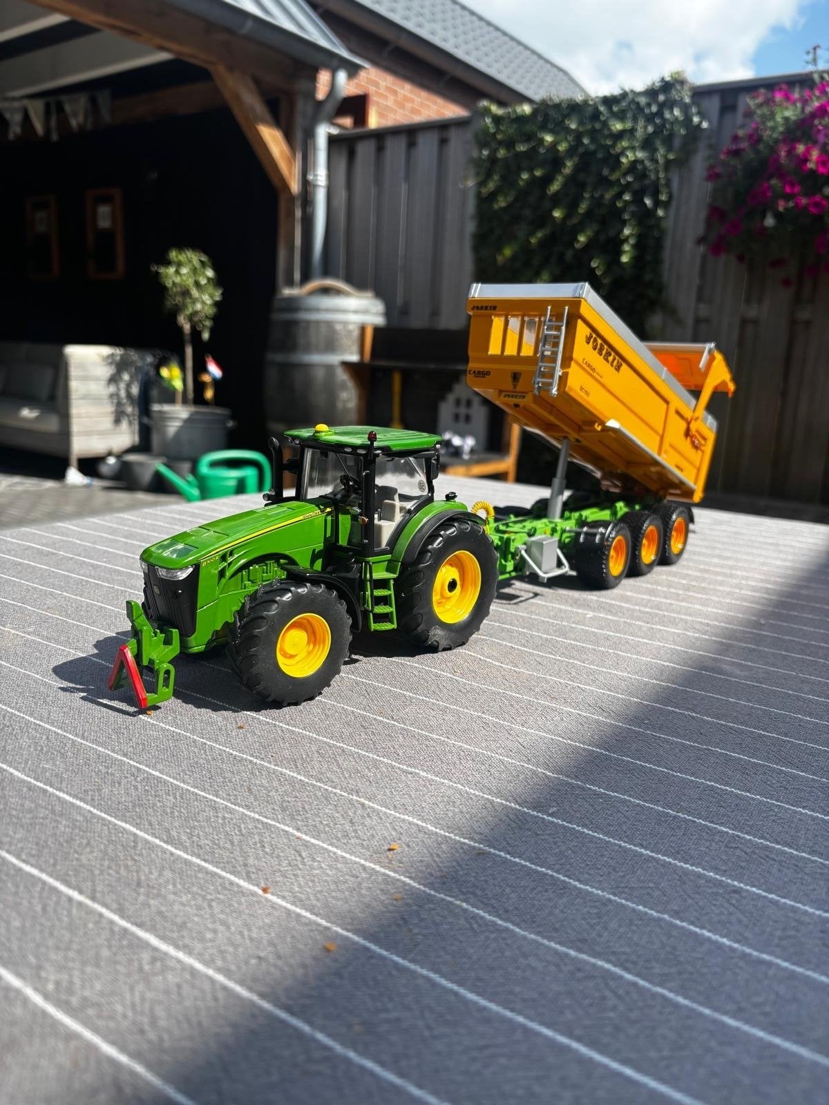 John Deere Tractor met Joskin Cargo Kiepwagen Schaalmodel, Overige merken, 1:32 tot 1:50, Overige typen, Ophalen of Verzenden