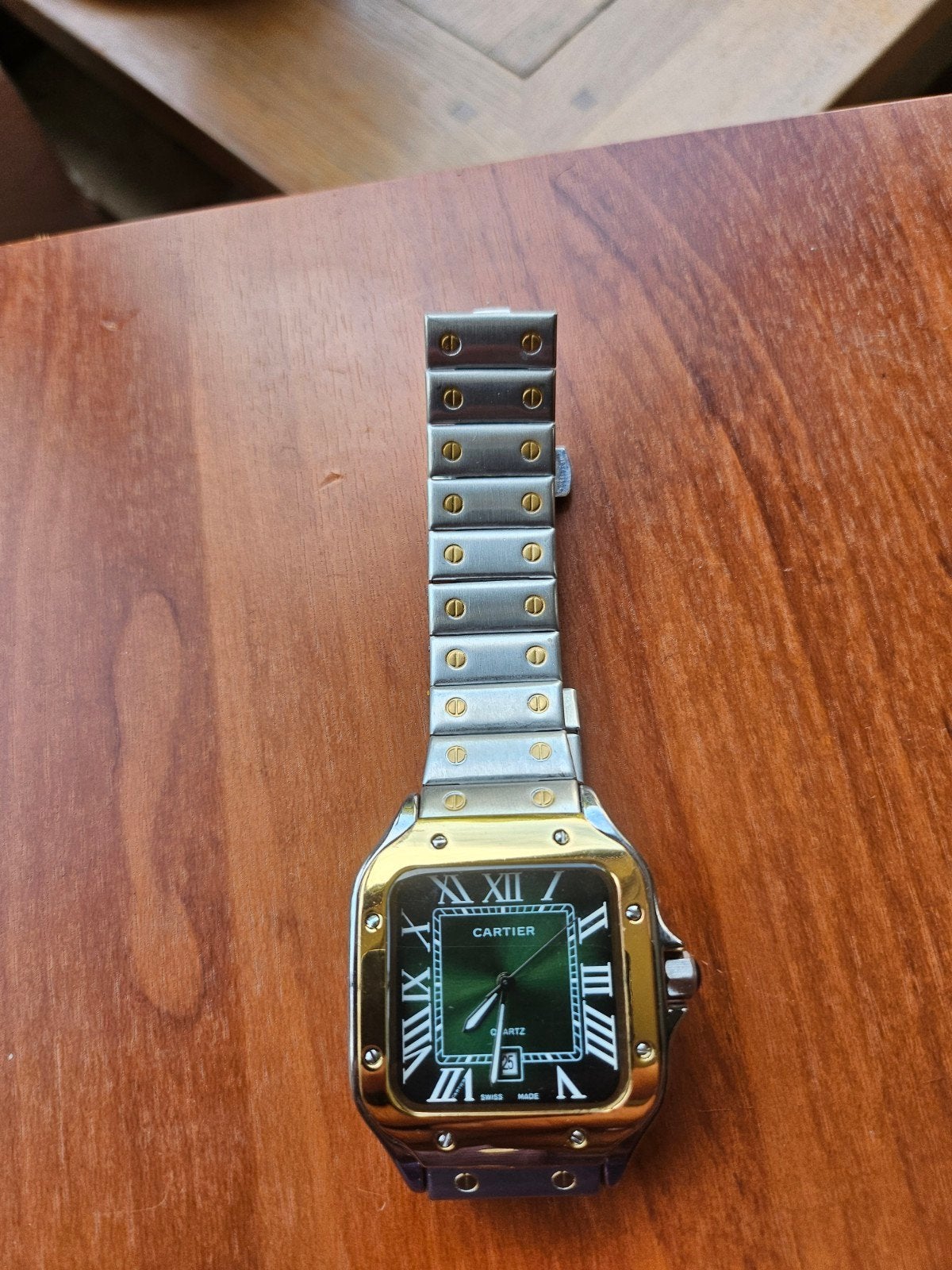 cartier santos heren horloge, Overige merken, Staal, Staal, Polshorloge