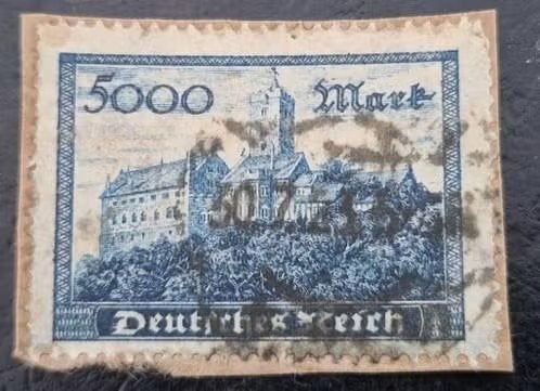 Duitsland 1923 - Yvert 383 - Wartburg, Ophalen of Verzenden, Duitse Keizerrijk, Gestempeld