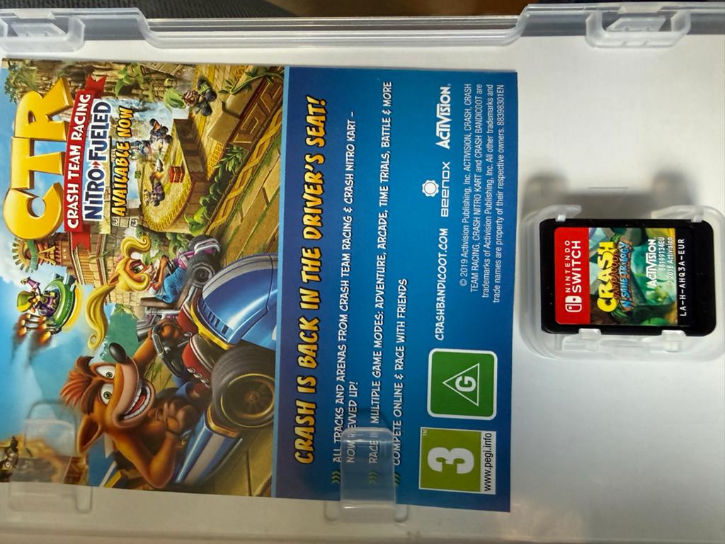 Crash Bandicoot N. Sane Trilogy - Nintendo Switch, Avontuur en Actie, 1 speler, Ophalen of Verzenden, Zo goed als nieuw