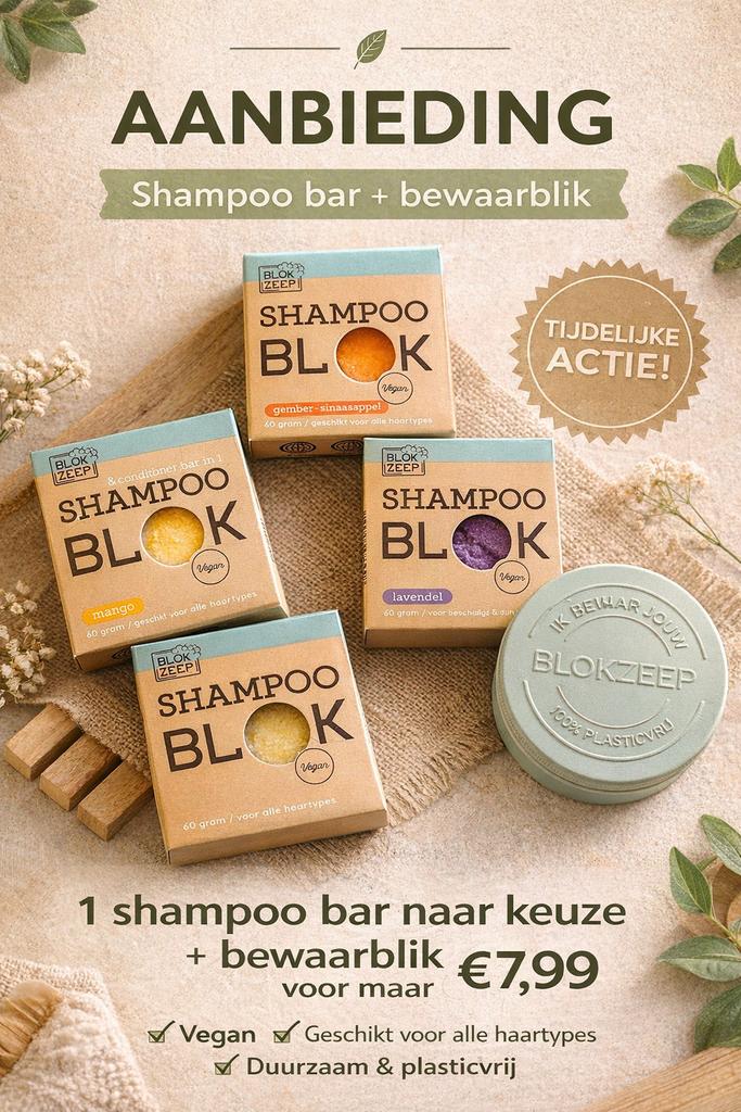 Shampoo bar + bewaarblik, Ophalen of Verzenden, Nieuw, Shampoo of Conditioner