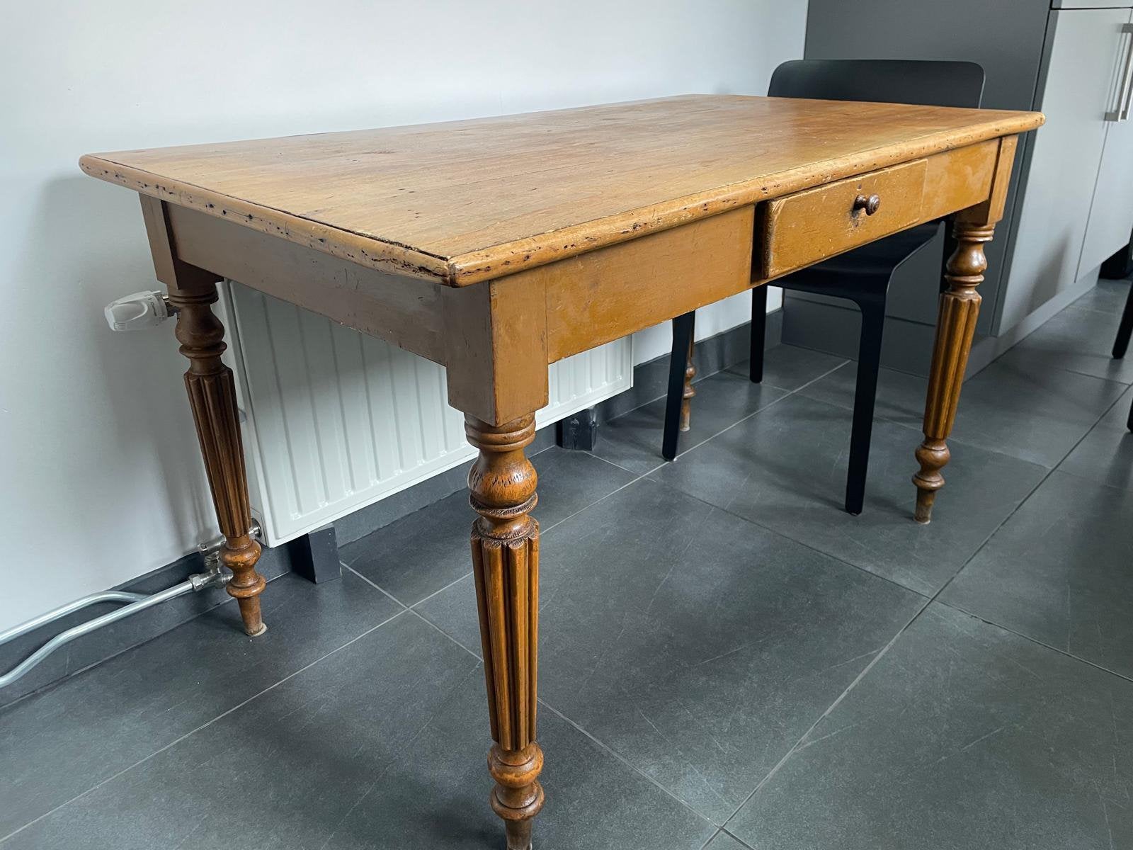 Antiek eettafel, Huis en Inrichting, Tafels | Eettafels, Ophalen, 100 tot 150 cm, 50 tot 100 cm, Zo goed als nieuw
