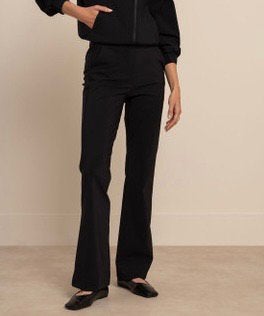NIEUW Studio Anneloes flared bonded broek travelstof mt L, Blauw, Maat 42/44 (L), Nieuw, Ophalen of Verzenden