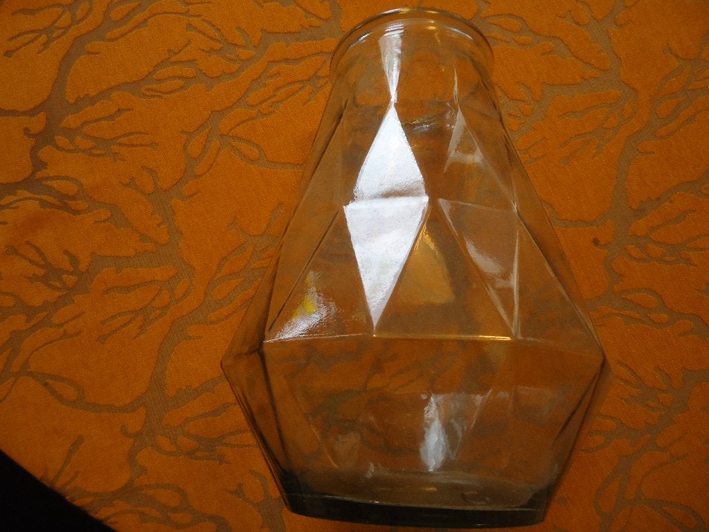 Zeer grote glazen vintage Olijven pot genummerd en gaaf !, Overige kleuren, Ophalen of Verzenden, Geschikt voor buiten, 38 cm