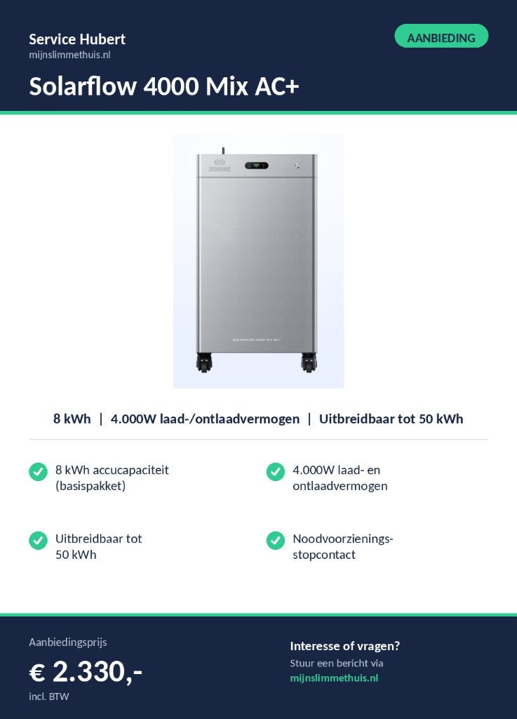Zendure Solarflow 4000 Mix AC+, Ophalen, Nieuw, Zendure SolarFlow