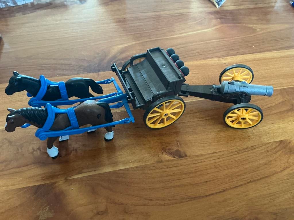 Paardenwagen met kanon, Ophalen of Verzenden, Zo goed als nieuw