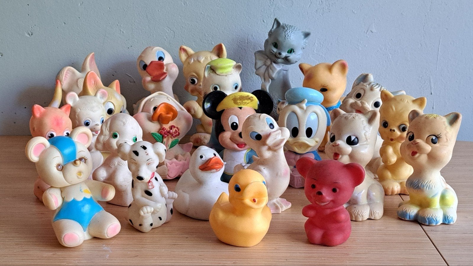 Vintage Piep Beestjes - Diverse Rubberen Speeltjes, Ophalen of Verzenden, Gebruikt