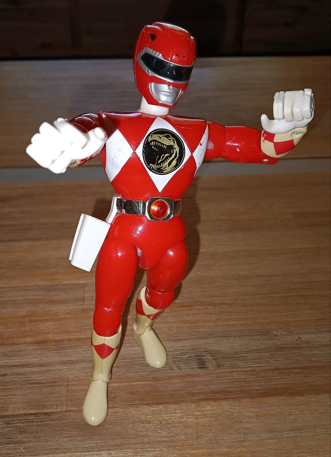 Power Red Ranger Actiefiguur 1993 - Vintage Power Rangers, Ophalen of Verzenden, Gebruikt, Pop