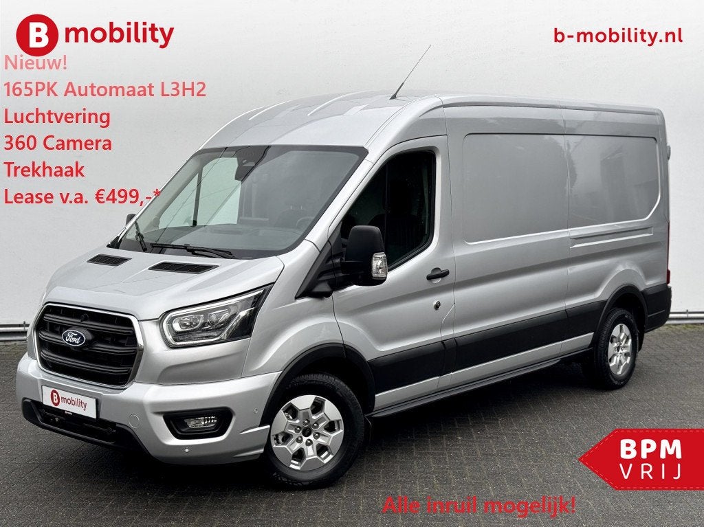 Ford Transit 350 2.0 TDCI 165PK L3H2 Limited Nieuw Type Auto, Stof, 4 cilinders, 2800 kg, Bedrijf