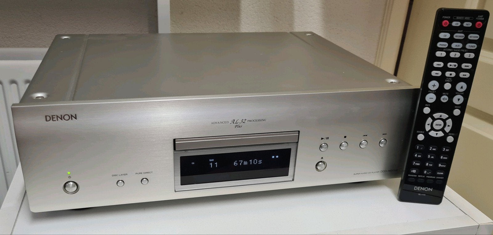 Denon cd speler dcd-1600ne + afstandsbediening, Ophalen of Verzenden
