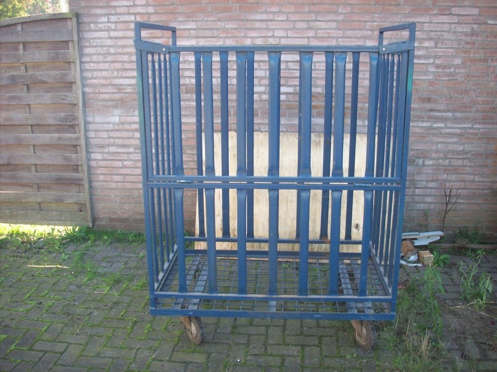rolcontainers met of zonder klap rek ,, Ophalen, Metaal, Zo goed als nieuw, Blauw