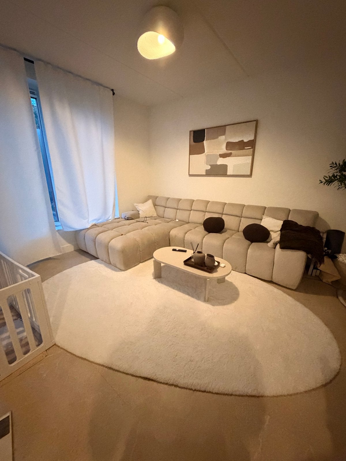 Vloerkleed Stone Off-white 200x300, Ophalen, Zo goed als nieuw, Rechthoekig, 200 cm of meer