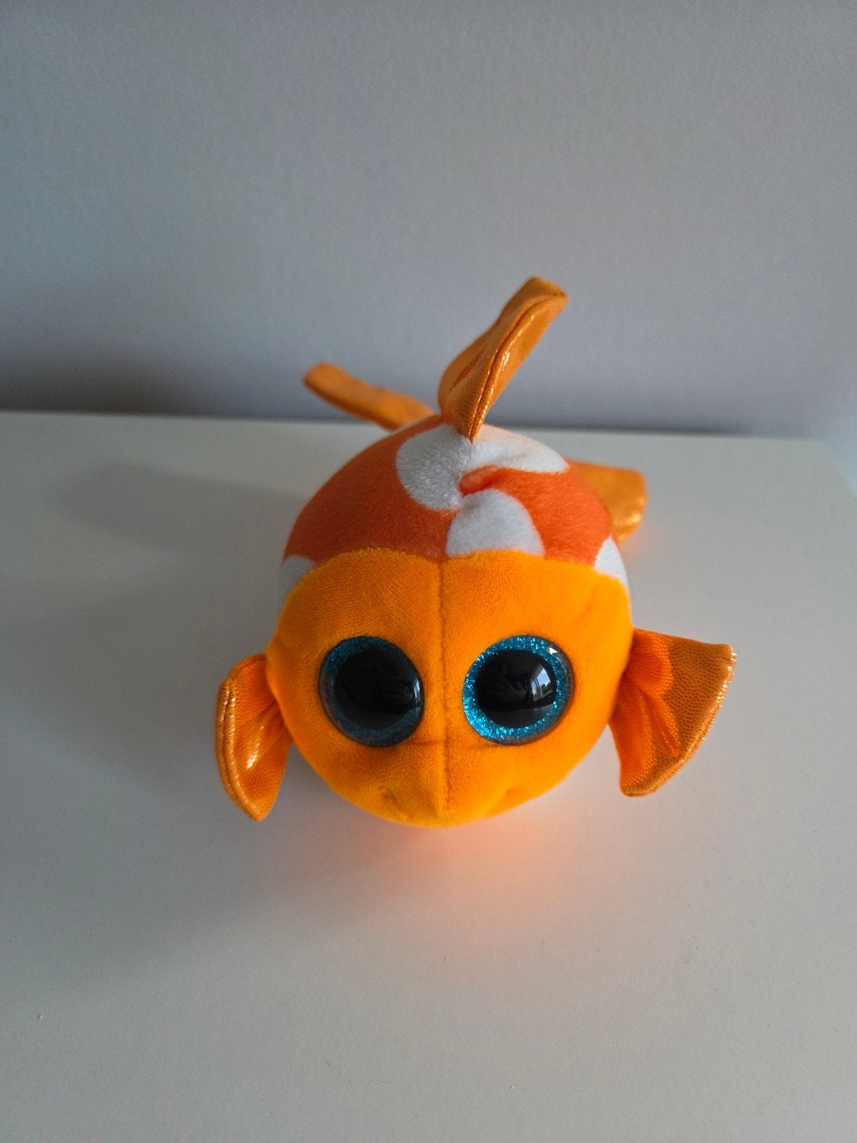 Ty Knuffel Sami de Vis - Oranje met Witte Stippen, Oranje, Overige typen, Ophalen of Verzenden, Klein (minder dan 20 cm)