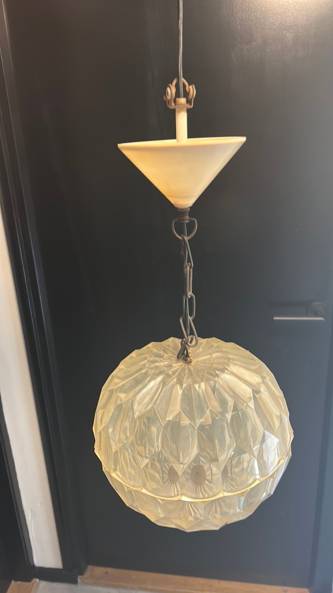 Space age hanglamp jaren 60, Ophalen, Space age/vintage/retro, E27 (groot), Kunststof