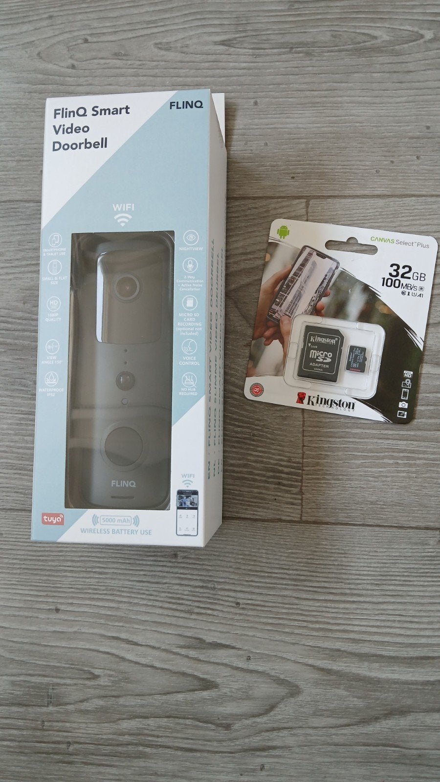 FlinQ Smart Video Deurbel met WiFi én 32GB Micro SD Kaart, Ophalen of Verzenden, Ingebouwde camera, Nieuw, Draadloos