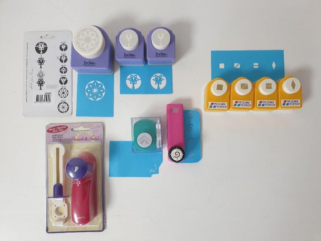 10x pons / punch met verschillende designs _ groot & klein, Ophalen of Verzenden, Overige thema's, Pons of Mal