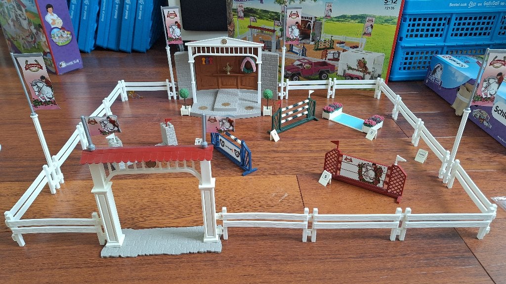 Schleich Grote rijtoernooi met pick-up en trailer 72105, Ophalen, Zo goed als nieuw