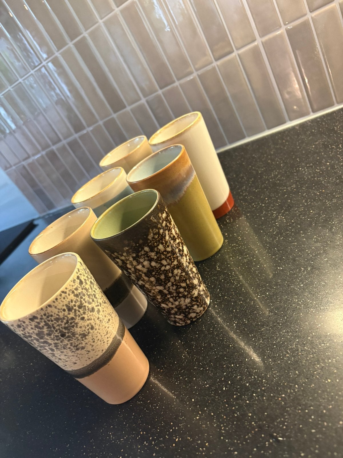 7 latte mokken van HK living, Huis en Inrichting, Ophalen, Overige merken, Keramiek, Zo goed als nieuw