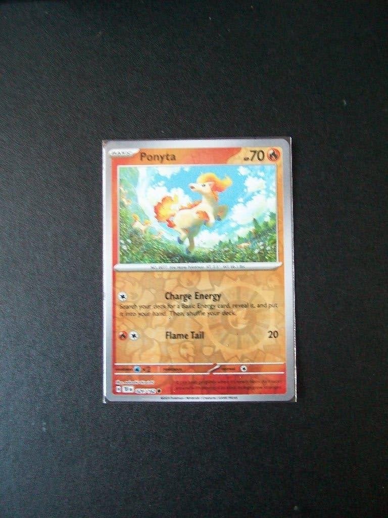6171: Nieuwe Pokemonkaart holofoil PONYTA HP 70 (026/162), Verzenden, Nieuw, Losse kaart, Foil