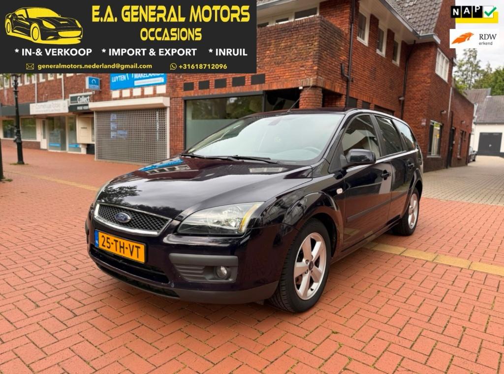 Ford Focus 1.6 Wagon 2006 | NEW APK, Auto's, Zwart, 4 cilinders, Origineel Nederlands, Handgeschakeld