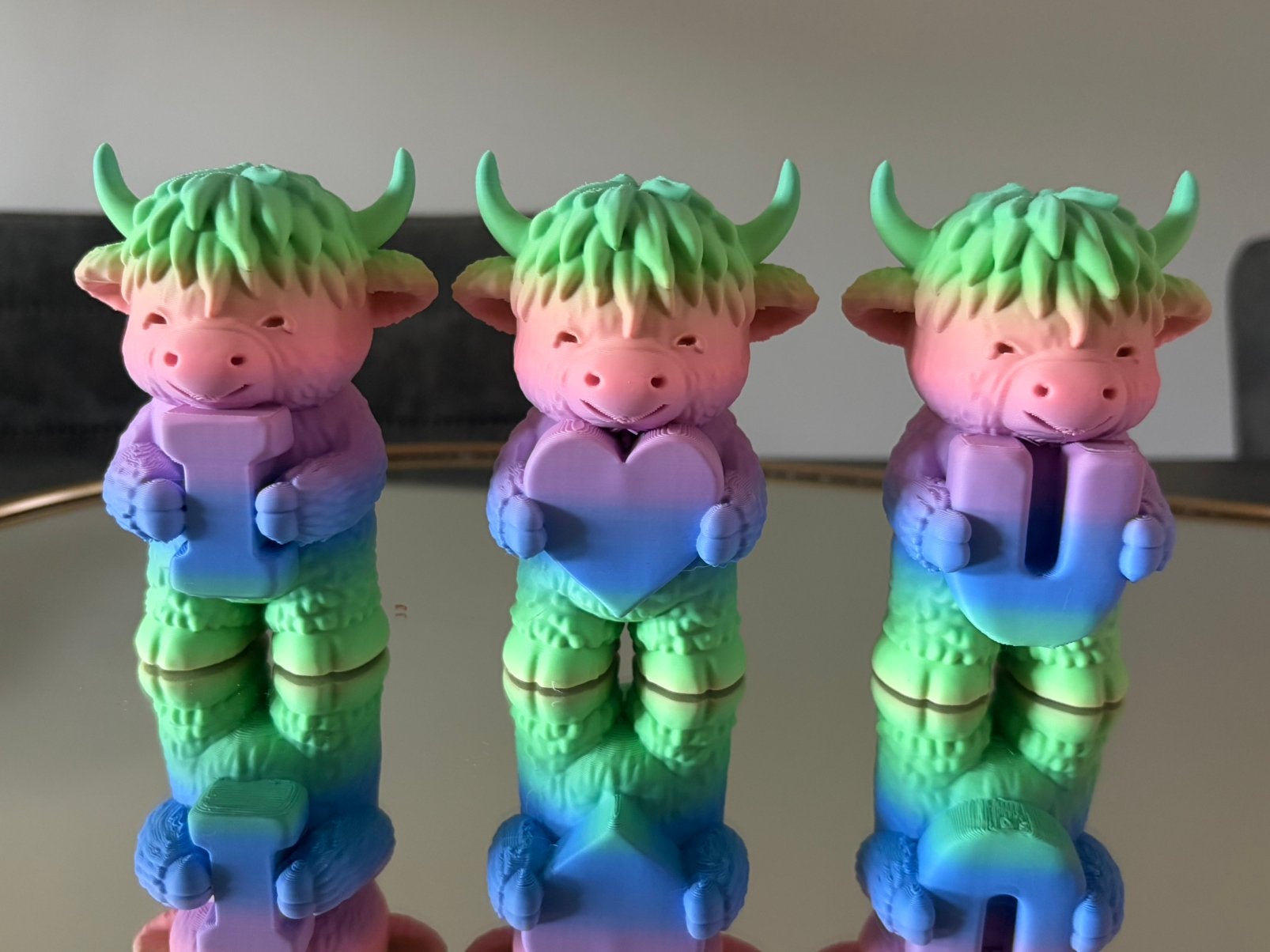 Schotse hooglander beeldje I️❤️u, Huis en Inrichting, Woonaccessoires | Overige, Ophalen of Verzenden, Nieuw, Kunststof