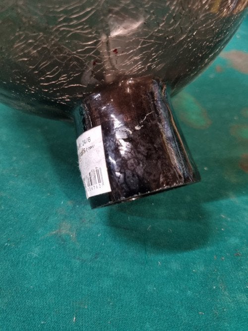 vaas gebroken glas bruin, Ophalen of Verzenden