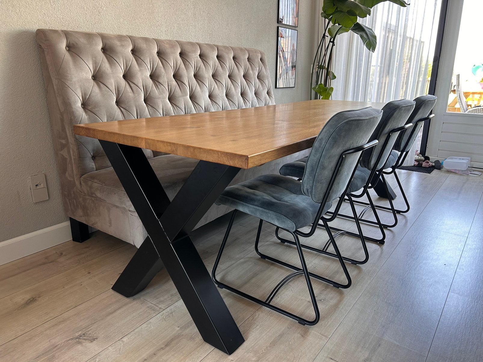 Eettafel, Huis en Inrichting, Tafels | Eettafels, Ophalen, 200 cm of meer, 50 tot 100 cm, Zo goed als nieuw