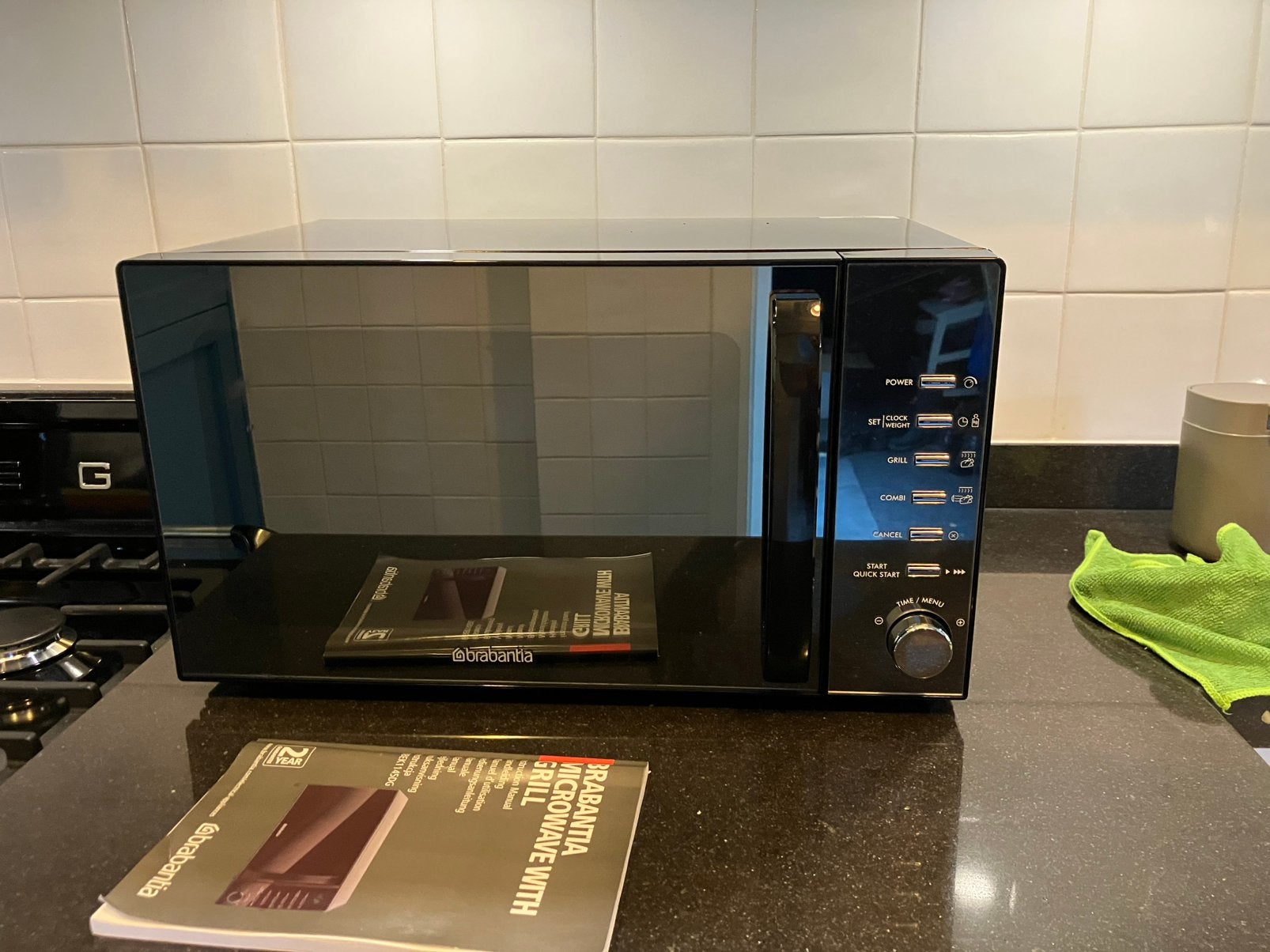 Nieuwe combimagnetron, Ophalen, Combimagnetron, Draaiplateau, Grill