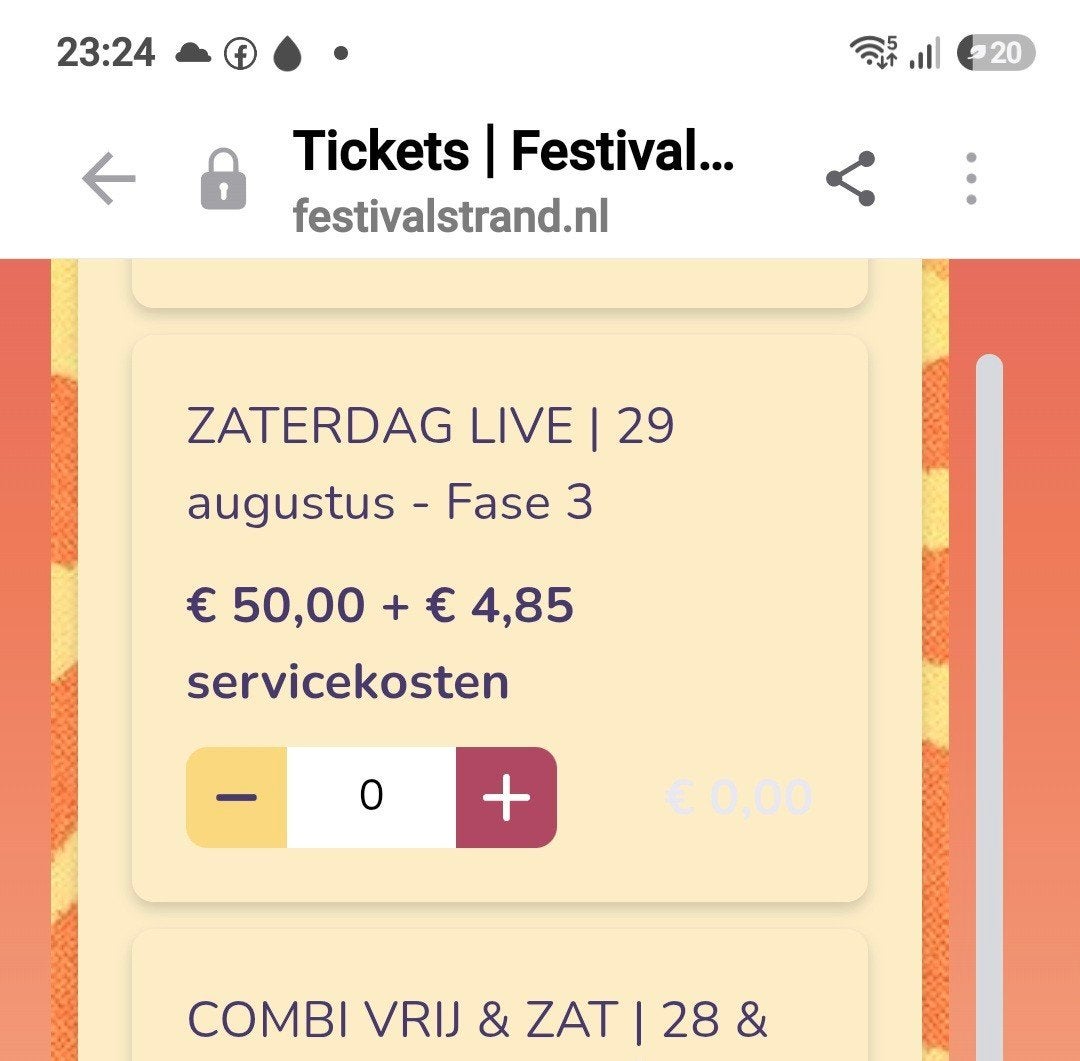 29/8 Strandfestival Utrecht (3x), Tickets en Kaartjes, Drie personen of meer