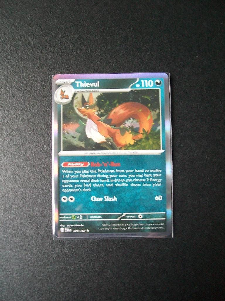 1685. Nieuwe Pokemon Kaart holo rare THIEVUL hp110 (120/182), Verzenden, Nieuw, Losse kaart, Foil