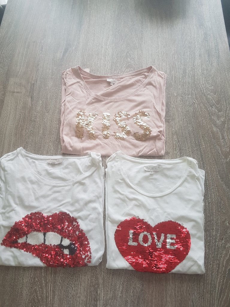 5 x t shirts, Ophalen, Zo goed als nieuw, Overige kleuren, Korte mouw