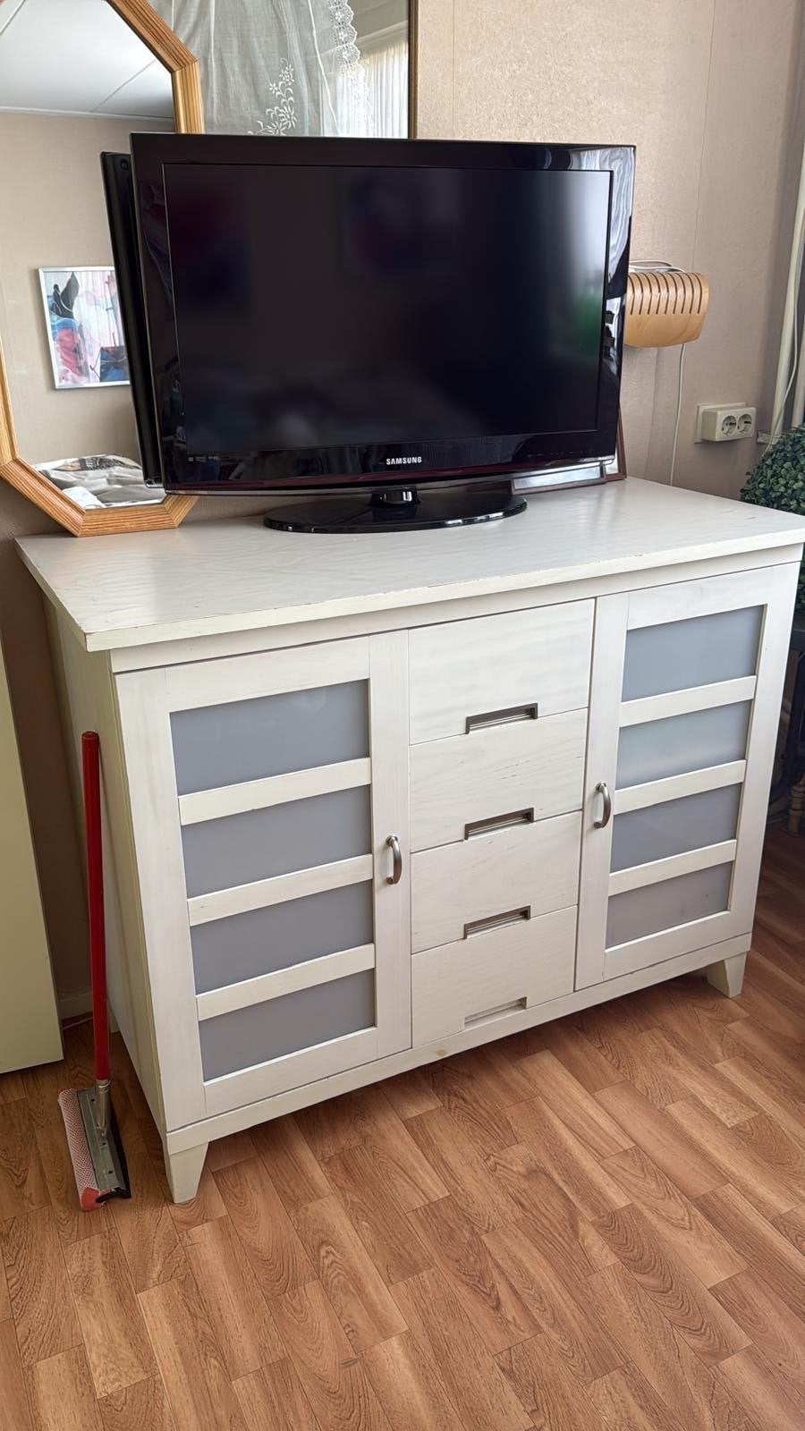 TV-meubel / Dressoir met lades en deuren, Ophalen, Gebruikt, 100 tot 150 cm, Minder dan 100 cm