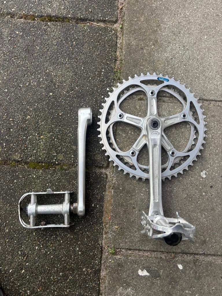 Shimano 600 arabesque crank, Fietsen en Brommers, Fietsonderdelen, Gebruikt, Staal, Racefiets, Ophalen