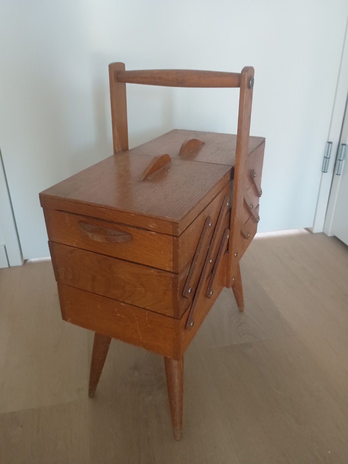 naaikist Deens Design teak 1960's, Ophalen of Verzenden