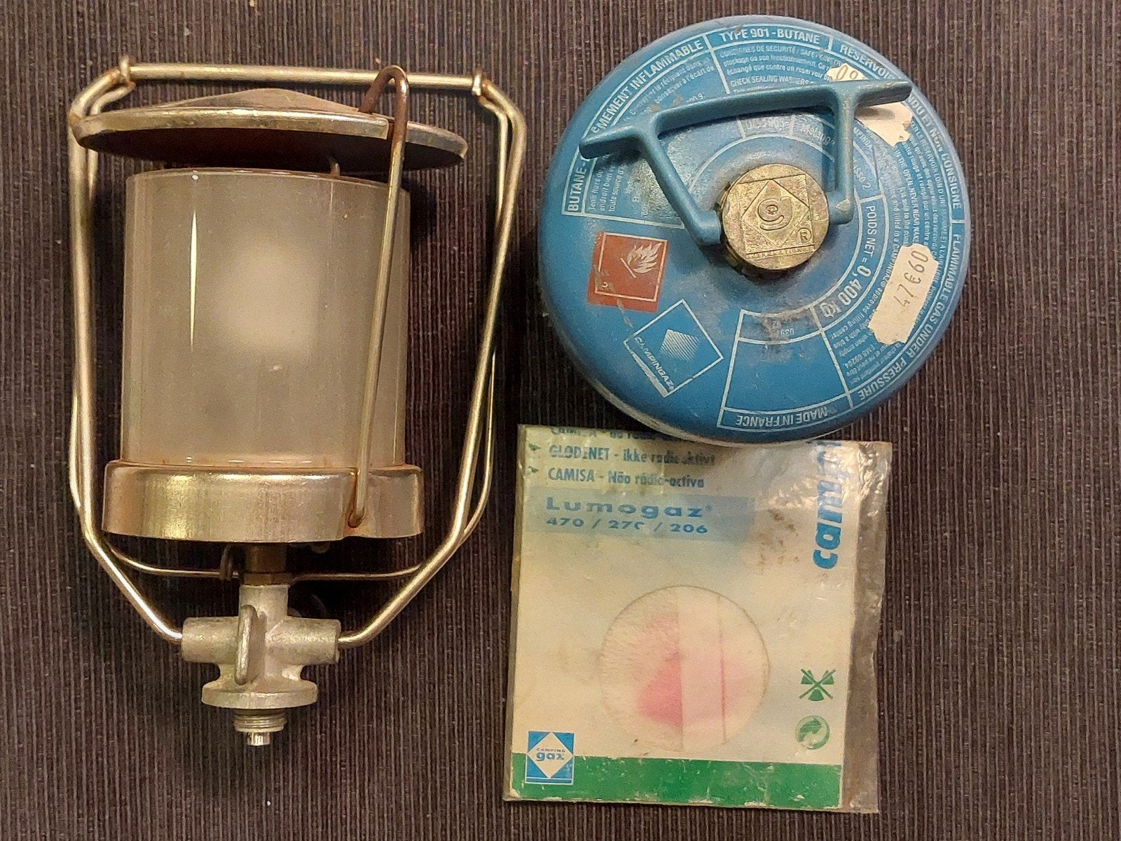 Campingaz Lumogaz Lantaarn met Gasfles, Caravans en Kamperen, Ophalen of Verzenden, Gebruikt