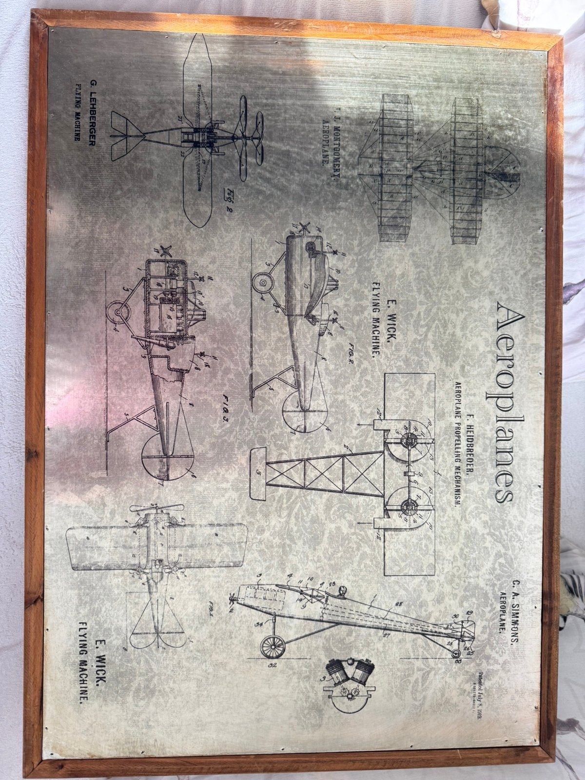 Schilderij (50x70 cm) vliegtuigen industrieel, Ophalen