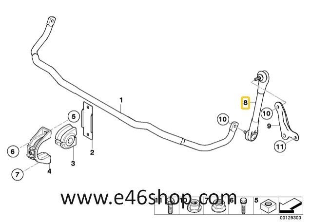 STABILISATORSTANG BMW E60 E61 LINKS VOOR OE 31306781547, -, -, Nieuw, Ophalen of Verzenden
