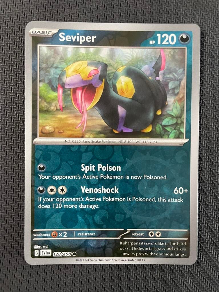 Seviper 128/198 Reverse Holo Scarlet & Violet Packfresh, Verzenden, Zo goed als nieuw